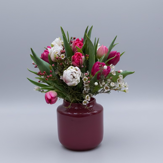 Tulpenstrauß in Rosatönen